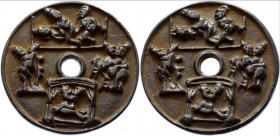 China Ancient Periode Erotic Kamasutra Medal (ND)
104.7g 65mm