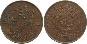 China 10 Cash 1909 
Y# 20; Copper 7,4g.