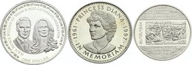 World Lot of 3 Coins 
Liberia 5 Dollars 1997 (Princess Diana), Niue 1 Dollar 2011 (Royal Family - William and Kate Wedding) & Ukraine 5 Hryven 2016 (...