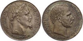 Denmark 2 Rigsdaler 1863 HC-RH//FK
KM# 770; Frederik VII Death and Accession of Christian IX. Silver, UNC-. MInt luster, original patina. Not common ...