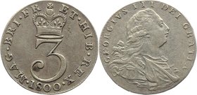 Great Britain 3 Pence 1800 
KM# 683; Silver 1,6g.
