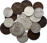 Great Britain Lot of 16 Coins 1891 - 1946
With Silver; Different Dates & Denomintaions