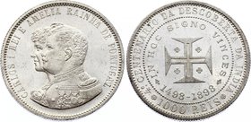 Portugal 1000 Reis 1898 
KM# 539; Silver; Full Minta Luster