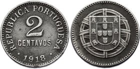 Portugal 2 Centavos 1918 Iron Rare!
KM# 567; Iron; Mintage 170,000; XF
