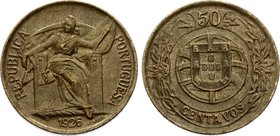 Portugal 50 Centavos 1926 
KM# 575; AUNC Hard to find in such high condition