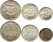 Portugal Lot of 3 Coins 
2.5 5 10 Escudos 1933-1951; Silver; Better Conditions Included