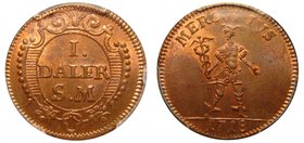Sweden 1 Daler 1718 SM PCGS MS 64 RB Top Grade 
KM# 361; Copper; Emergency Coinage Hertz; Type "Mercurius"; Mintage 600.000; Mint Luster; Unique Coin...