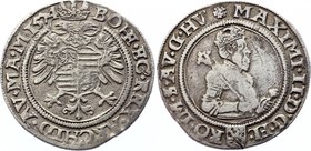 Bohemia 1/4 Thaler 1574 Kuttenberg
MB# 213; Lion left in shield; Silver; Maximilian II
