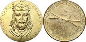 Czech Republic Lot of 2 Medals 1998 
Karel IV. & "Povodně na Moravě" - With Certificate; Kozak & Oppl