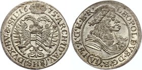 Holy Roman Empire Silesia 6 Kreuzer 1675 SHS
KM# 507, Herinek# 1205. Leopold I (1657-1705). Silver, UNC. Full mint luster. Very rare in this grade. R...