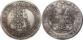 Holy Roman Empire 2 Thaler 1686 - 1696 Hall
KM# 1338; Her# 574; Dav# 3252; Silver; Leopold I