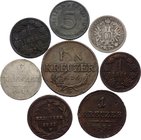 Austria Lot of 7 Coins 1783 - 1881
With Silver; Different Dates & Denomintaions
