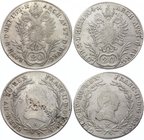 Austria Lot of 2 Coins 
20 Kreuzer 1792 A & 1804 E