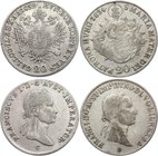 Austria-Hungary Lot of 2 Coins 
Hungary 20 Krajczar 1834 B & Austria 20 Kreuzer 1832 C