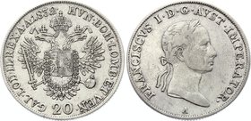 Austria 20 Kreuzer 1832 A - Wien
KM# 2147; Silver; Franz II