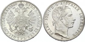 Austria Florin 1860 A - Wien
KM# 2219; Silver; Franz Joseph I; UNC Full Mint Luster
