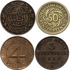 Germany & Colonies Lot of 4 Coins 
Different Periods, Denomination, Dates & Condition