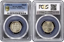 Germany - Weimar Republic 1 Mark 1924 A PCGS MS62
KM# 42, Jaeger# 311; Silver, UNC. Rare in this grade!