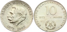 Germany 10 Mark 1975 A Probe
KM# PR18; Silver; Albert Schweitzer; Mintage 8.810 Pcs; UNC