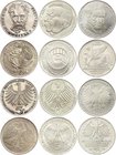 Germany 5 Mark 1973 - 1977
Lot of 6 Silver Commemorative Coins