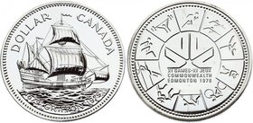 Canada Lot of 2 Coins 
1 Dollar 1978, 1979; Silver; Elizabeth II; Different Motives