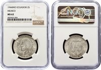 Ecuador 2 Sucres 1944 Mo NGC MS 62
KM# 80; Mexico; Silver