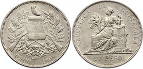 Guatemala 1 Peso 1894 
KM# 210; Silver; XF