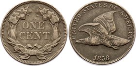 United States 1 Cent 1858 
KM# 85; Large Letters; "Flying Eagle Cent"; XF