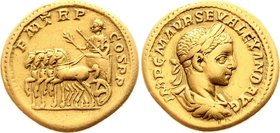 Ancient World Rome Severus Alexander AV Aureus 222 - 235 AD 
Calicó# 3087; Gold 6.08g 20mm; Rome mint. Proclamation issue; IMP C M AVR SEV ALEXAND AV...