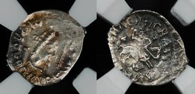 Russia Moscow Denga 1425 - 1462 Vasily II The Blind NNR XF+
ГП-605C (R7); Silver; St.George Looks Back,Letters K-H on the Sides in a Circular Russian...