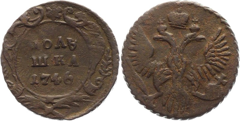 Russia Polushka 1746 
Bit# 373; Copper 3,6g.
