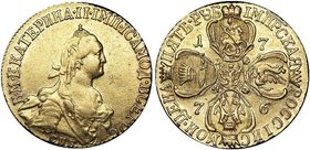 Russia 5 Roubles 1776 СПБ ТI R
Bit# 72 (R). RNGA UNC Details (Slab). Gold. 11 Roubles by Petrov. One of the rarest dates in practice. MS grades sell ...