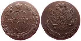Russia 5 Kopeks 1785 KM
Bit# 789; Copper, 56.79g; Petrov-0,50 Rouble