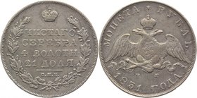 Russia 1 Rouble 1831 СПБ НГ R 
Bit# 111 R; Silver 20,44g.