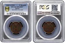 Russia 1 Kopek 1849 Novodel PCGS SP63
Bit# Н950; Copper. Extremely rare coin in a high grade with beautiful cabinet patina. PCGS SP63 BN.