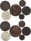 Russia Lot of 6 Coins 1878 - 1893
With Silver; Different Dates & Denomintaions