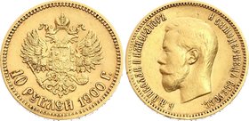 Russia 10 Roubles 1900 ФЗ
Bit# 7; Gold (.900) 8.6g