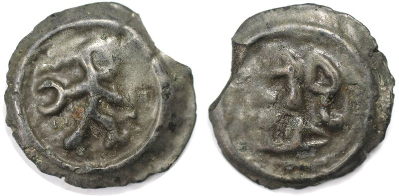Keltische Münzen, BELGICA. REMI. Potin ca. 2. Jahrhundert v. Chr., 6.31 g. 21.7 ...