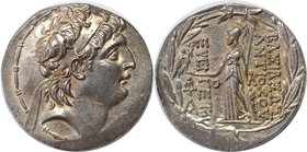 Griechische Münzen, SYRIA KÖNIGREICH. Antiochos VII., 138-129 v. Chr. AR-Tetradrachme (posthum), kappadokische Münzstätte, 16,61 g. Kopf r. mit Diadem...