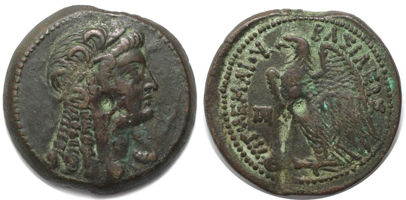Griechische Münzen, AEGYPTUS. Ptolemäus V. Epiphanes (204-180 v.Chr ), Æ 28 mm, ...