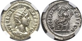 Römische Münzen, MÜNZEN DER RÖMISCHEN KAISERZEIT. Julia Mamaea (Augusta, 222-235 n. Chr). AR-Denarius (3,07 g) Rom. Drapierte Büste von Mamaea rechts,...