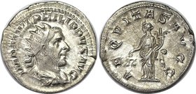 Römische Münzen, MÜNZEN DER RÖMISCHEN KAISERZEIT. ROM. PHILIPPUS I. ARABS. Antoninianus 246 n. Chr, Silber. 3.6 g. RIC 27b. Stempelglanz