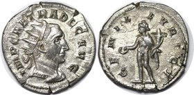 Römische Münzen, MÜNZEN DER RÖMISCHEN KAISERZEIT. ROM. TRAJANUS DECIUS. Antoninianus 249-251 n. Chr, Silber. 4.20 g. RIC 38a. Stempelglanz
