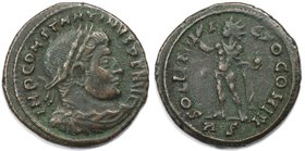 Römische Münzen, MÜNZEN DER RÖMISCHEN KAISERZEIT. Constantinus I. (306-337 n. Chr). Follis (Roma) 316-317 n. Chr, Vs: IMP CONSTANTINVS PF AVG Rs: SOLI...