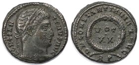 Römische Münzen, MÜNZEN DER RÖMISCHEN KAISERZEIT. Constantinus I. (306-337 n. Chr). Follis (Roma) 321 n. Chr, Vs: IMP CONSTANTINVS AVG Rs: VOT/XX in K...