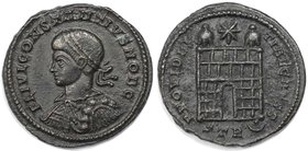 Römische Münzen, MÜNZEN DER RÖMISCHEN KAISERZEIT. Constantinus (II.) als Caesar 324-337 n. Chr. Follis (Trier), 2. Offizin. (324-330 n. Chr). Vs: FL I...