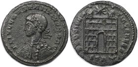 Römische Münzen, MÜNZEN DER RÖMISCHEN KAISERZEIT. Constantinus (II.) als Caesar 324-337 n. Chr. Follis (Treveris), Vs: FL IVL CONSTANTIVS NOBC Rs: PRO...