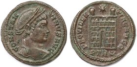 Römische Münzen, MÜNZEN DER RÖMISCHEN KAISERZEIT. Constantinus I. (306-337 n. Chr.). Follis (Treveris) 326 n. Chr, Vs: CONSTAN TINVS AVG Rs: Torsebänd...