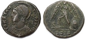 Römische Münzen, MÜNZEN DER RÖMISCHEN KAISERZEIT. Constantinopolis. Follis (Sisca) 330-335 n. Chr., Rs: BSIS. RIC 224, C21. Sehr schön-vorzüglich...