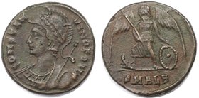 Römische Münzen, MÜNZEN DER RÖMISCHEN KAISERZEIT. Constantin d. Gr. 306-337 n. Chr. Red Follis (Alexandria) 330-335 n. Chr, 17 mm. Vs: CONSTANTINOPOLI...